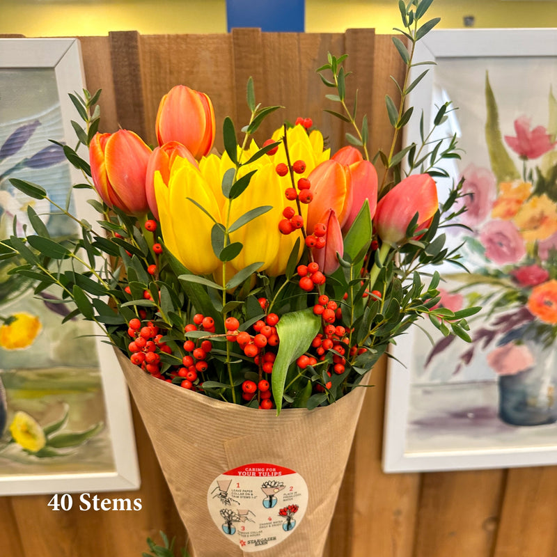 Nature's Bounty- Mixed Tulip Bouquet